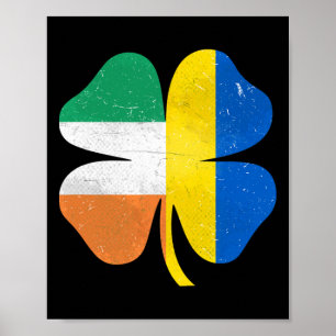 Brits Iers Shamrock Oekraïne Ierland St. Patrick Poster