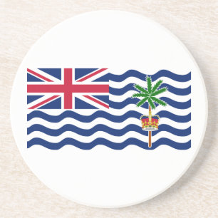 Brits Indische Oceaanterritorium Vlag Zandsteen Onderzetter