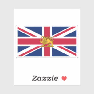 Brits-Iraanse Erfgoedvlag Leeuw en Zon Ontmoeten Sticker