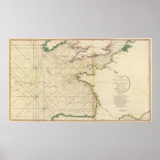 Brits Kanaal, Golf van Biskaje Poster (Voorkant)