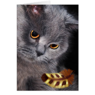 Brits kat met korte haar, blanco verf