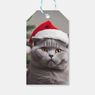 Brits Korthaar Kerstmis Cadeaulabel