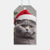 Brits Korthaar Kerstmis Cadeaulabel (Achterkant)