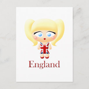 Brits meisje briefkaart