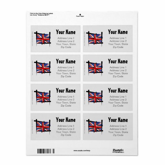 Brits merk etiket (Full Sheet)