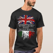 Brits met italiaanse wortels, italiaanse vlag t-shirt (Voorkant)