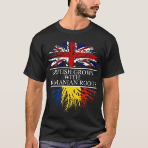Brits met roemeense wortels roemeense vlag t-shirt