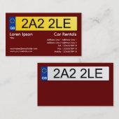 Brits nummer Bord - bruin Visitekaartje (Voorkant / Achterkant)