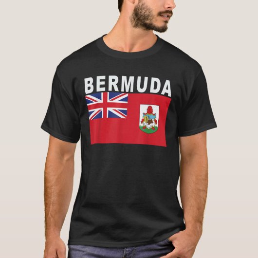 Brits overzees gebied Vlag van Bermuda T Shirt (Voorkant)