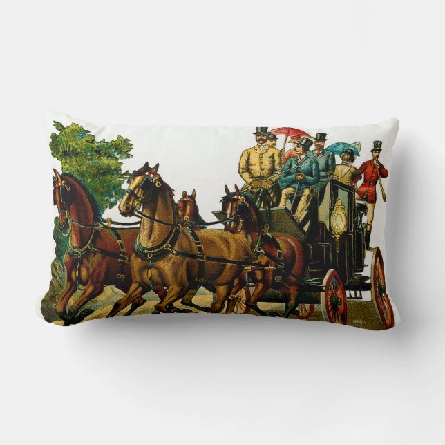 Brits paard en Carriage Fox Hunters  Kussen (Voorkant)