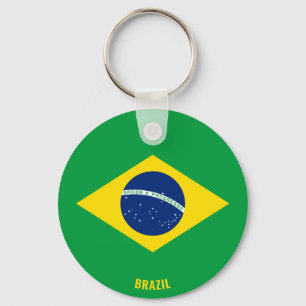 Brits patriotticum voor de vlag van Brazilië Guine Sleutelhanger