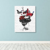 Brits Pet vanmiddag Tea Canvas Afdruk (Insitu (Houten vloer))