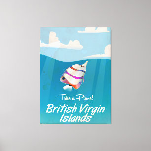 Brits Poster voor vakantie op de Maagdeneilanden Canvas Afdruk