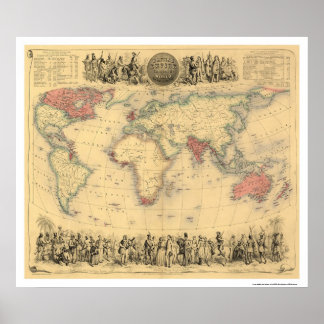 Brits rijk over de hele wereld 1855 poster