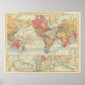 Brits rijk, routes, stromingen poster (Voorkant)