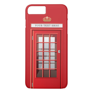  Brits rood telefoonboek Aangepast monogram iPhone 8 Plus / 7 Plus Hoesje