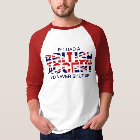 Brits sleeve rood wit t-shirt (Voorkant)