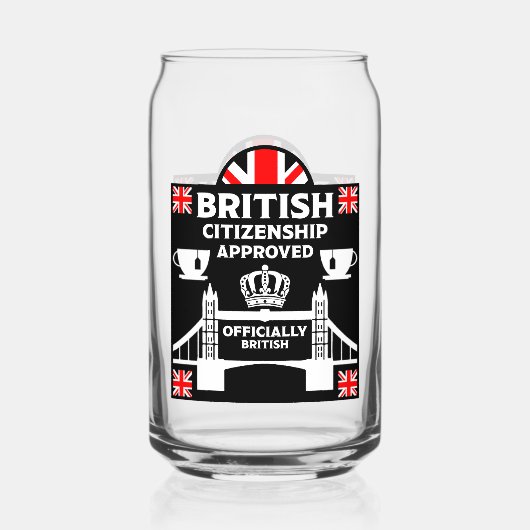 Brits staatsburgerschap geschenken blikvorm glas (Voorkant)