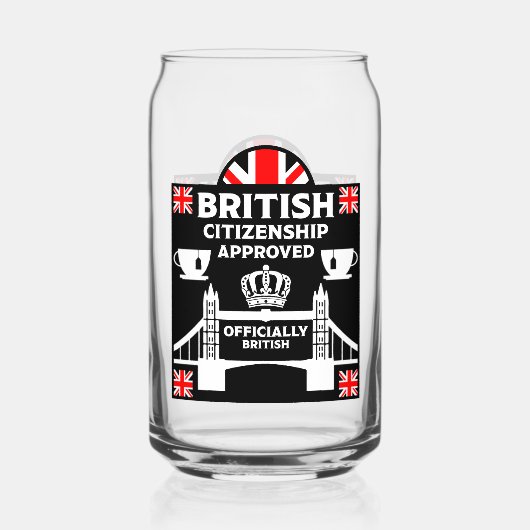 Brits staatsburgerschap geschenken blikvorm glas (Achterkant)