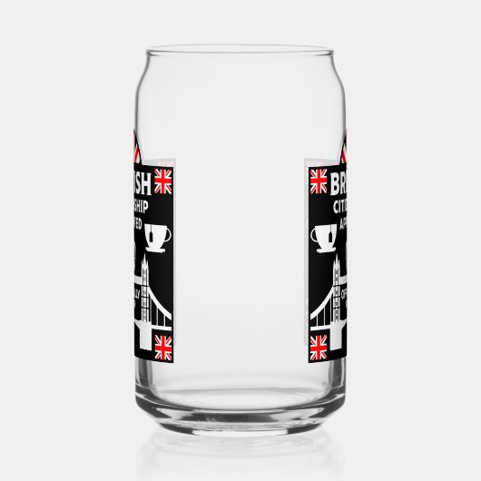 Brits staatsburgerschap geschenken blikvorm glas (Links)