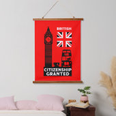 Brits staatsburgerschap geschenken hangend wandkleed (Slaapkamer)