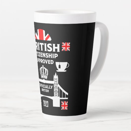 Brits staatsburgerschap geschenken latte mok (Rechterhoek)