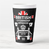 Brits staatsburgerschap geschenken latte mok (Voorkant)