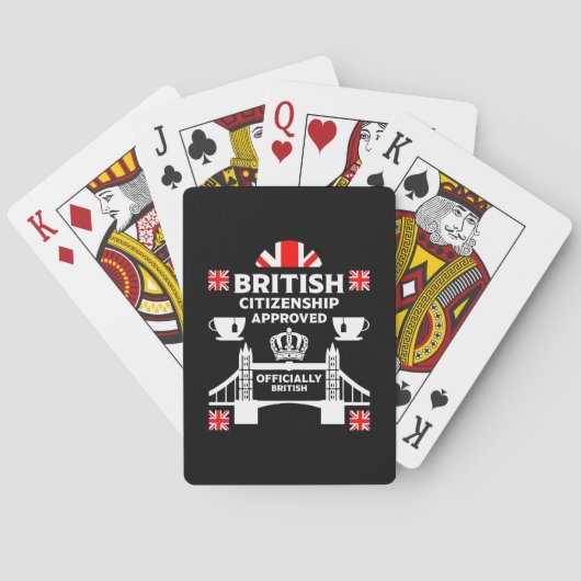 Brits staatsburgerschap geschenken pokerkaarten (Achterkant)