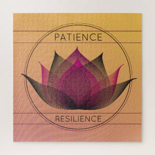 Brits symbool voor zwarte roze Lotus Patience Resi Legpuzzel
