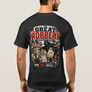 Brits T-shirt met belasting-motief voor streetwear