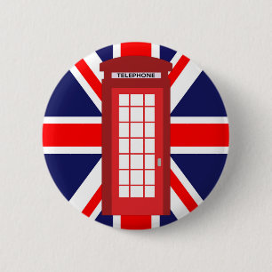 Brits telefoontoestel Unieschandvlag Ronde Button 5,7 Cm