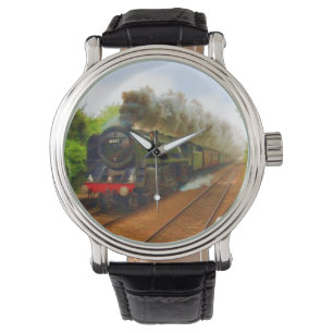 Brits treinstuurstation voor trainspotters horloge