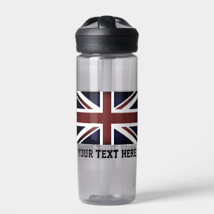 Brits Unievaartuig vlaggen aangepaste drink waterf Waterfles