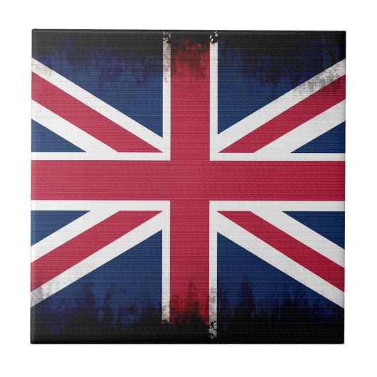 Brits Unievlag Jack Patriotic Design Tegeltje (Voorkant)