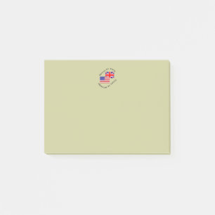 Brits van geboorte, Amerikaan uit keuze Zwarte tek Post-it® Notes