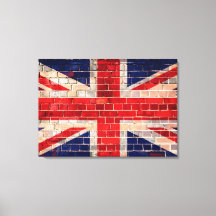 Brits vlag op een muur