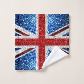 Brits vlaggen rode blauwe witte muggen bad handdoek (Wasdoekje)