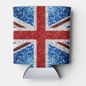 Brits vlaggen rode blauwe witte muggen blikjeskoeler (Voorkant)