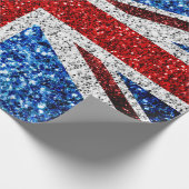 Brits vlaggen rode blauwe witte muggen cadeaupapier (Hoek)