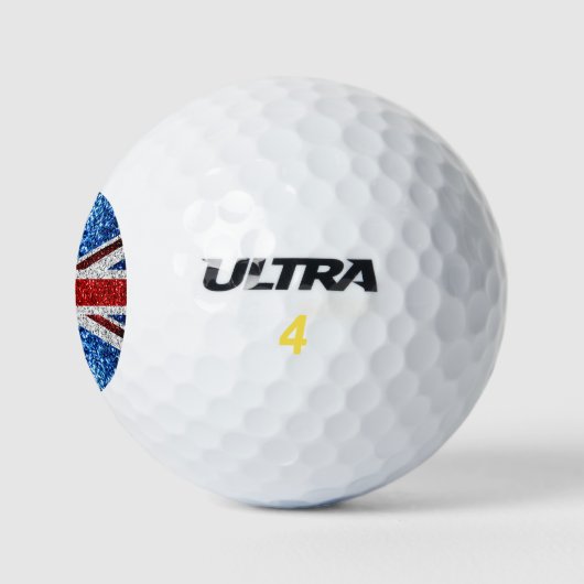 Brits vlaggen rode blauwe witte muggen golfballen (Logo)