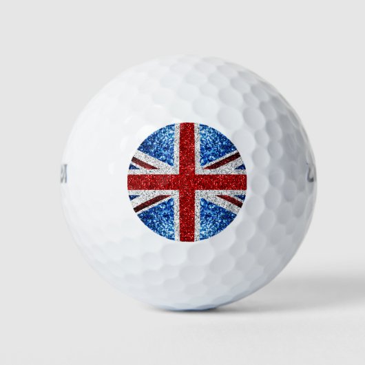 Brits vlaggen rode blauwe witte muggen golfballen (Voorkant)