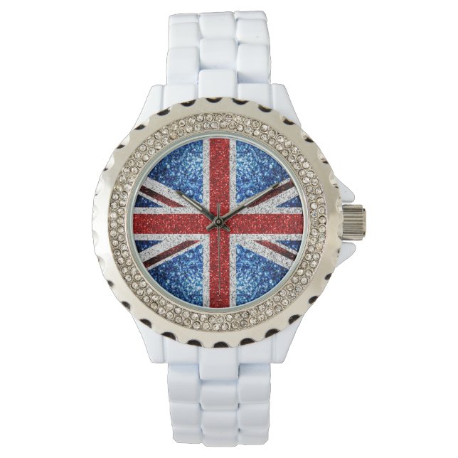 Brits vlaggen rode blauwe witte muggen horloge (Voorkant)