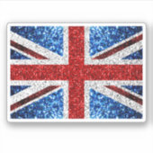Brits vlaggen rode blauwe witte muggen sticker (Voorkant)