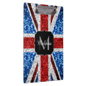 Brits vlaggen rode blauwe witte sparken gliters Mo Klembord (Rechts)