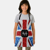 Brits vlaggen rode blauwe witte sparken gliters Mo Schort (Insitu)