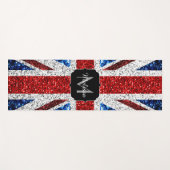 Brits vlaggen rode blauwe witte sparken gliters Mo Yogamat (Voorkant (horizontaal))