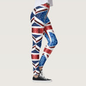 Brits vlaggen rode en blauwe muggen leggings (Rechts)