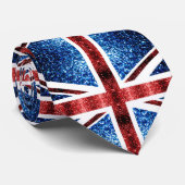 Brits vlaggen rode en blauwe muggen stropdas (Opgerold)