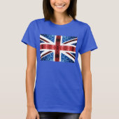 Brits vlaggen rode en blauwe muggen t-shirt (Voorkant)