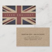 Brits vlaggetje visitekaartje (Voorkant / Achterkant)